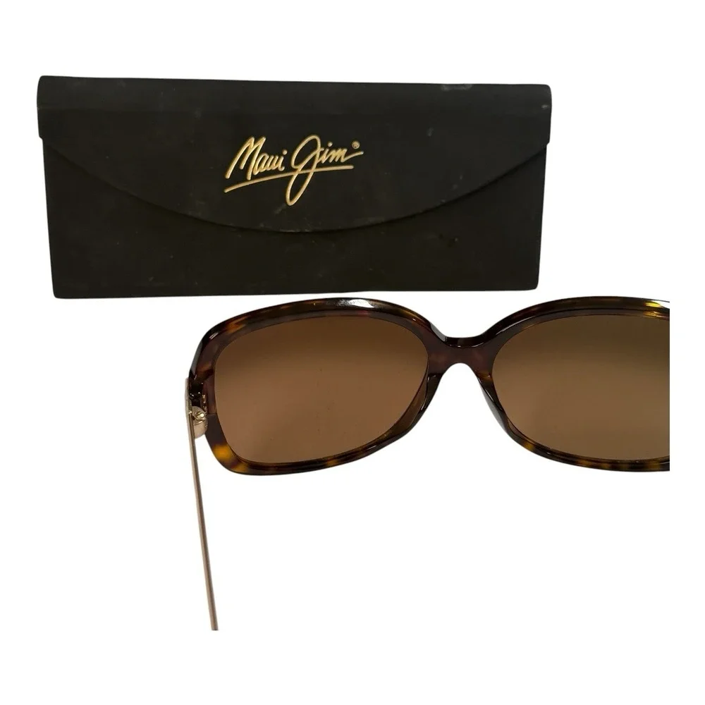 Maui Jim Melika Tortoise Shell Sunglasses Polarized Brown Lens Hard Case HS760